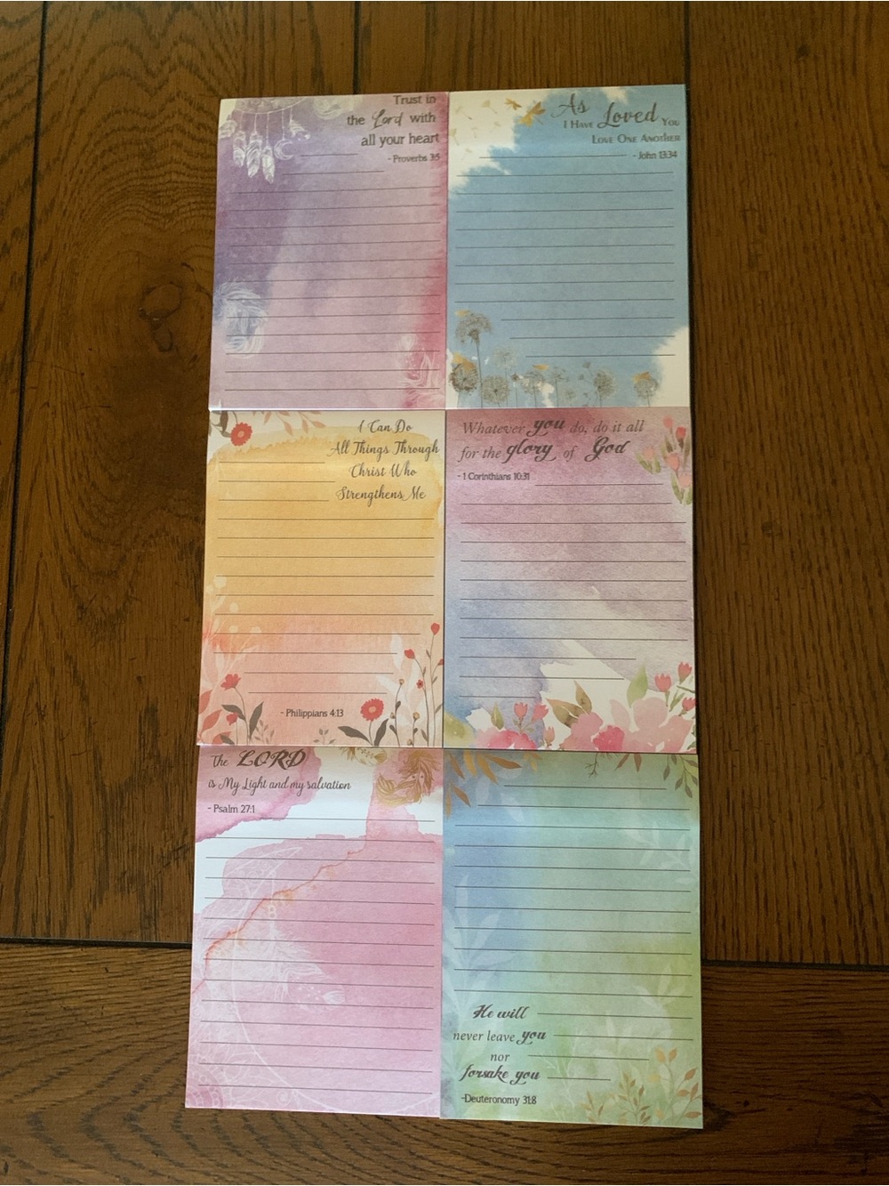 2 Piece Scripture Notepad Set 4x5” 30 sheets each - Picture 2 of 2